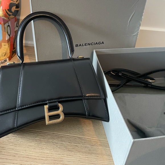 Balenciaga Handbags - Balenciaga Hourglass Small Handbag Black